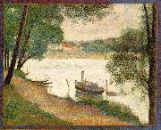 Georges Seurat Gray weather, Grande Jatte, oil on canvas